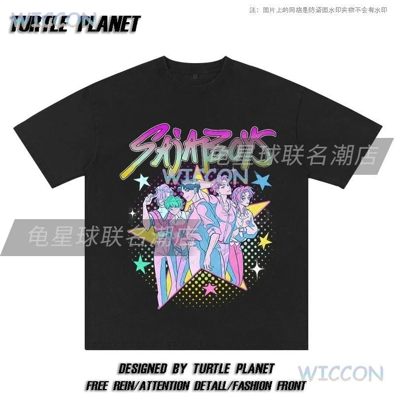 Anime K-Pop Oversized T-Shirt – Unisex Vintage