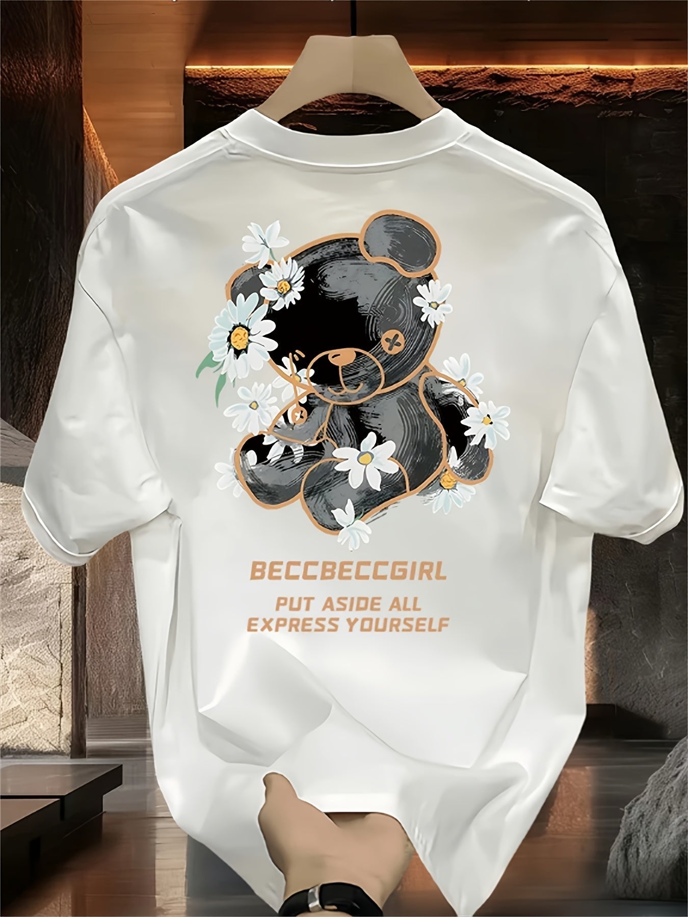 Men’s Heavyweight Cotton Graphic Tee – "Beccabeccgirl Express Yourself