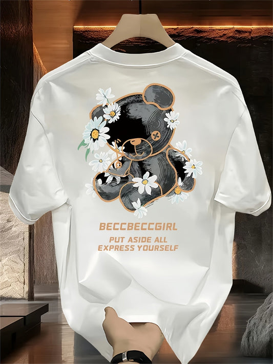 Men’s Heavyweight Cotton Graphic Tee – "Beccabeccgirl Express Yourself