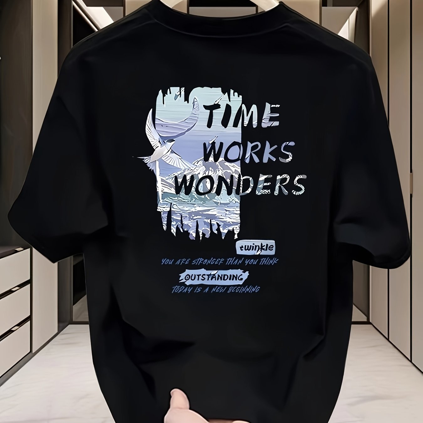Men's Heavyweight Premium Cotton T-Shirt – "The Works" Bold Graphic, Loose Fit, Summer Casual