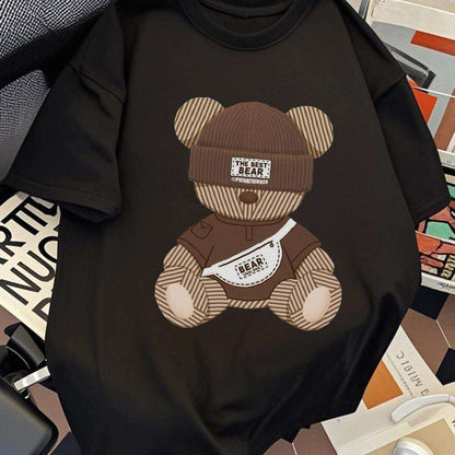 Men’s Relaxed Fit Cotton T-Shirt – Teddy Bear “Bear Don’t Worry” Graphic