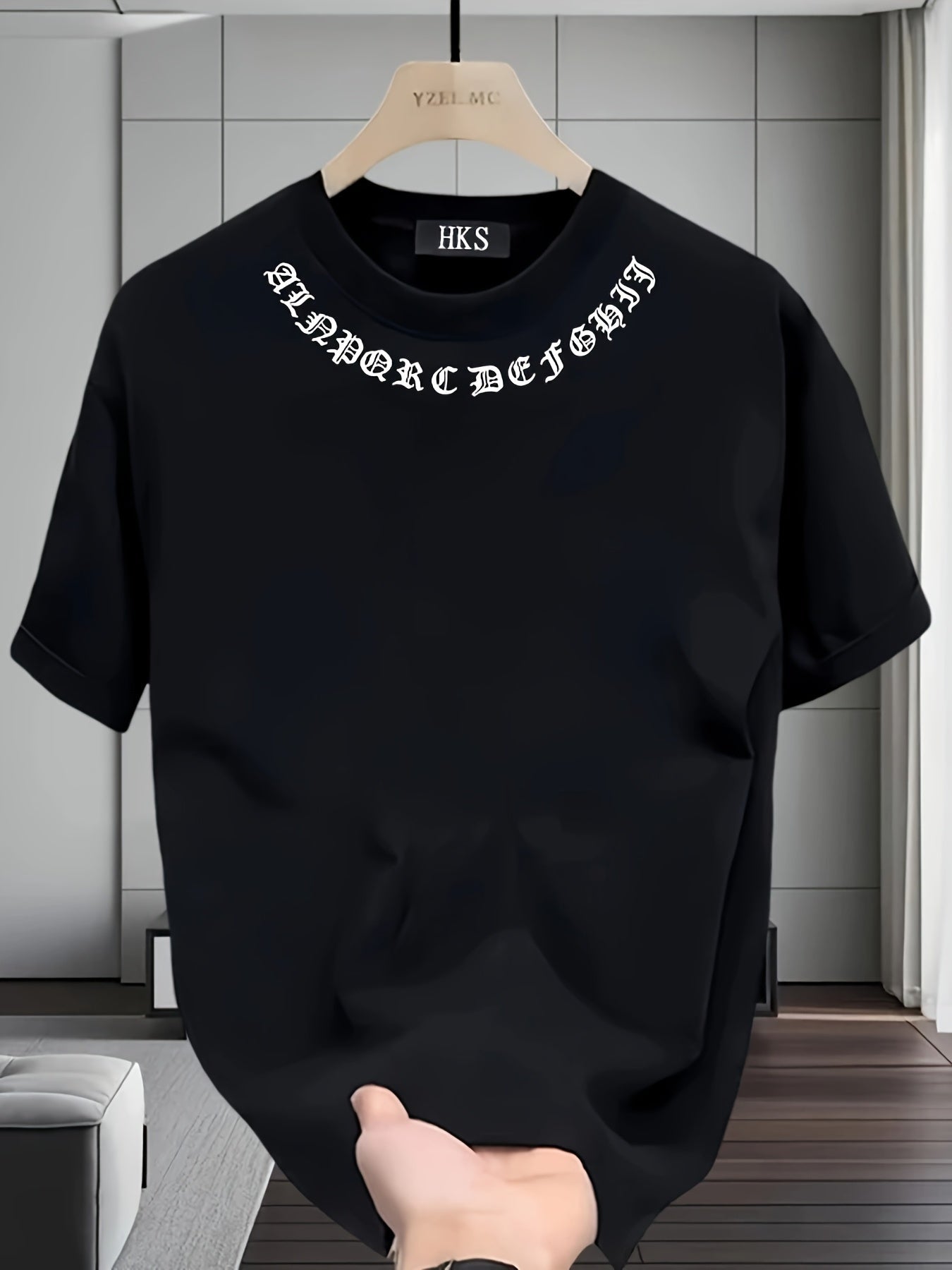 Men’s Heavyweight Cotton Graphic Tee – Loose Fit Floral Print