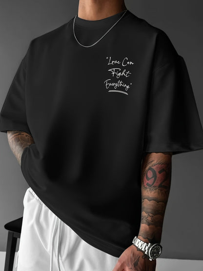 Men's LA Streetwear T-Shirt – Bold Back Print, Loose Fit Urban Casual Tee