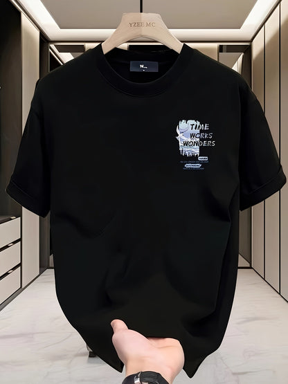 Men's Heavyweight Premium Cotton T-Shirt – "The Works" Bold Graphic, Loose Fit, Summer Casual