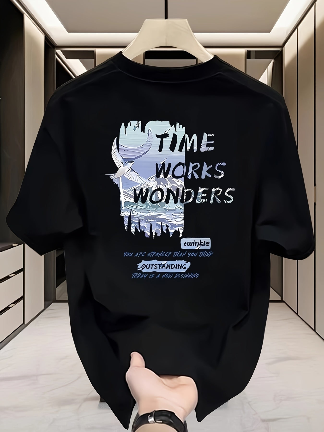 Men's Heavyweight Premium Cotton T-Shirt – "The Works" Bold Graphic, Loose Fit, Summer Casual