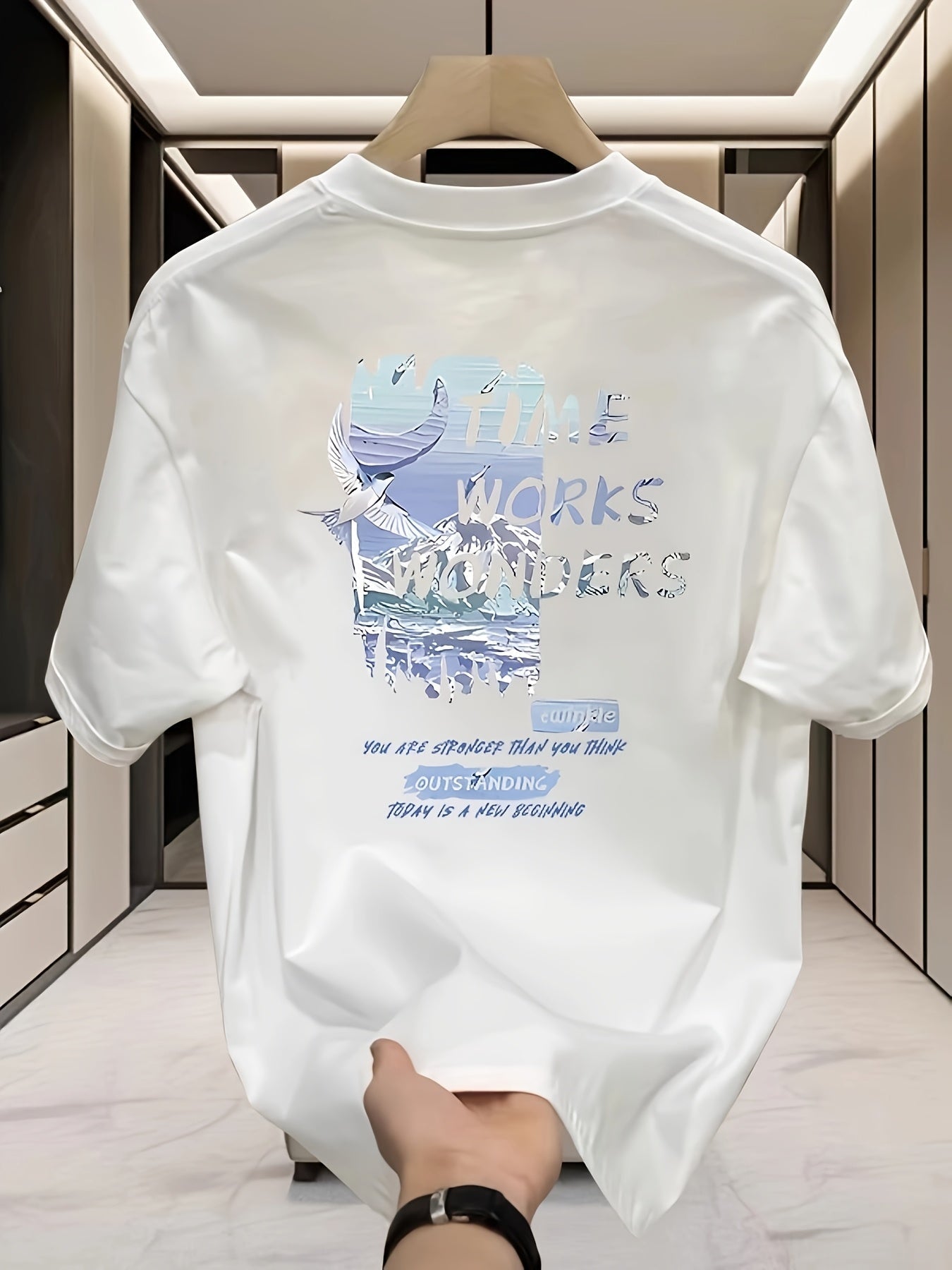 Men's Heavyweight Premium Cotton T-Shirt – "The Works" Bold Graphic, Loose Fit, Summer Casual