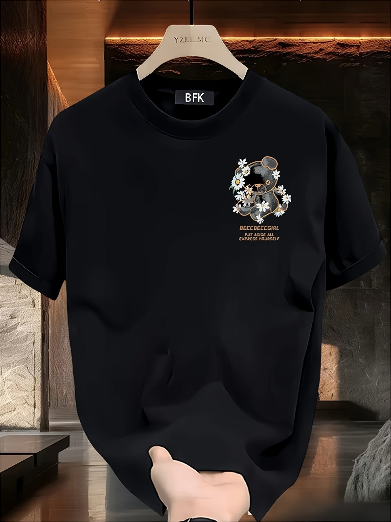 Men’s Heavyweight Cotton Graphic Tee – "Beccabeccgirl Express Yourself