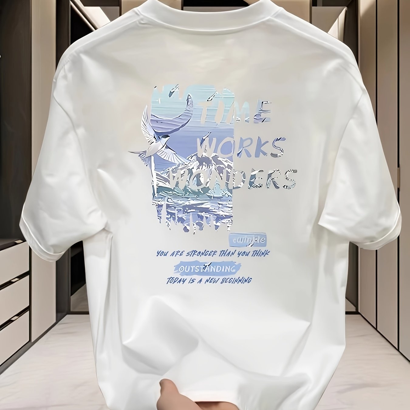 Men's Heavyweight Premium Cotton T-Shirt – "The Works" Bold Graphic, Loose Fit, Summer Casual
