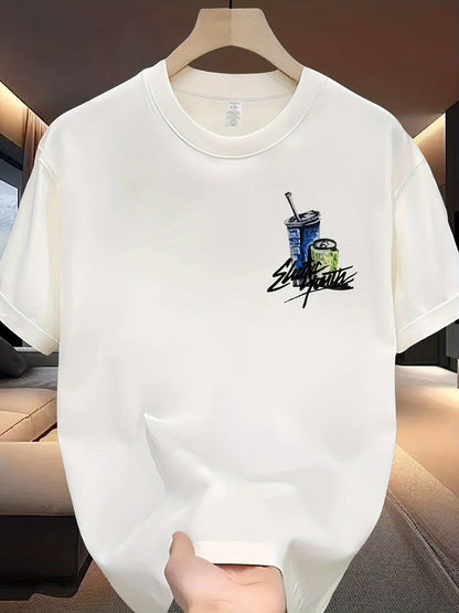 Men’s Cotton Graphic T-Shirt – Graffiti Art & Bold Typography