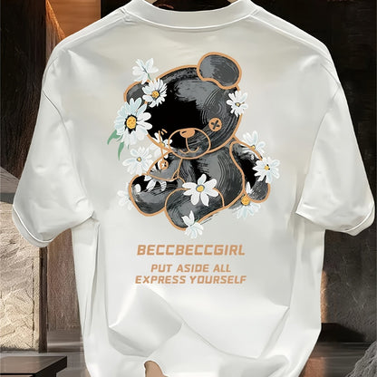 Men’s Heavyweight Cotton Graphic Tee – "Beccabeccgirl Express Yourself
