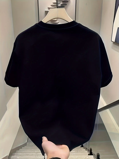 Men's Oversized 'DAY ONE' T-Shirt – Heavyweight Cotton, Streetwear Loose Fit