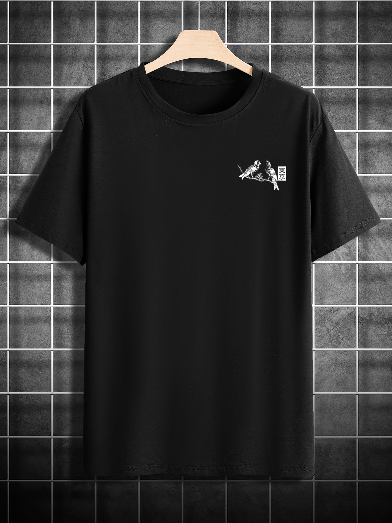Men’s Casual Floral & Bird Print T-Shirt – 100% Cotton