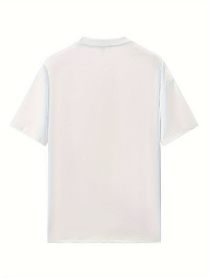 Women's White Autumn Graphic T-Shirt - Loose Fit Non-Stretch Blouse, Everyday Casual Tops for Fall & Transitional Seasons, Machine Washable Everyday Shirt, Seasonal Fashion, Round Neck Tee, Breathable Fabric, Printed Blouse,