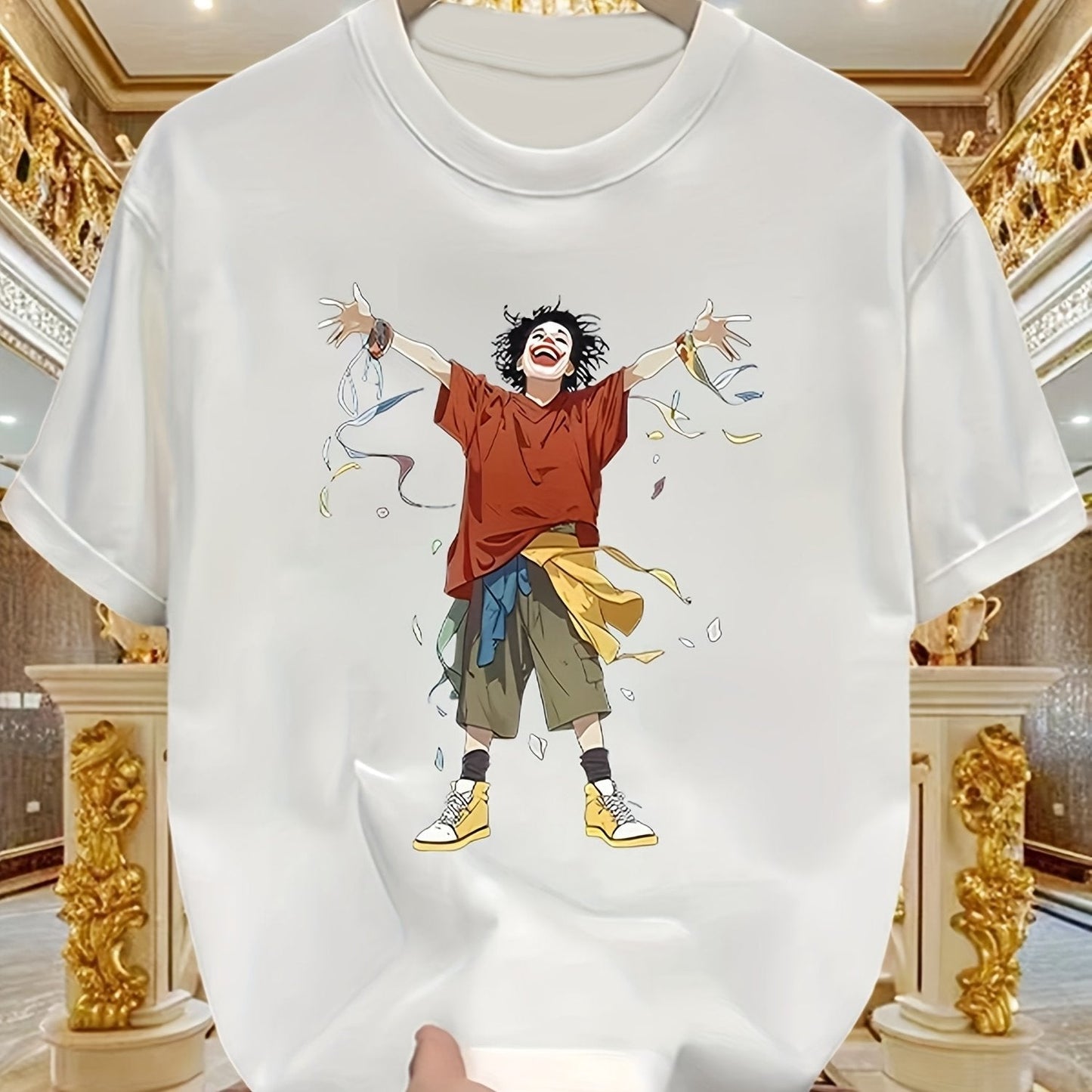Oversized Cartoon Graphic Streetwear Tee – 100% Cotton