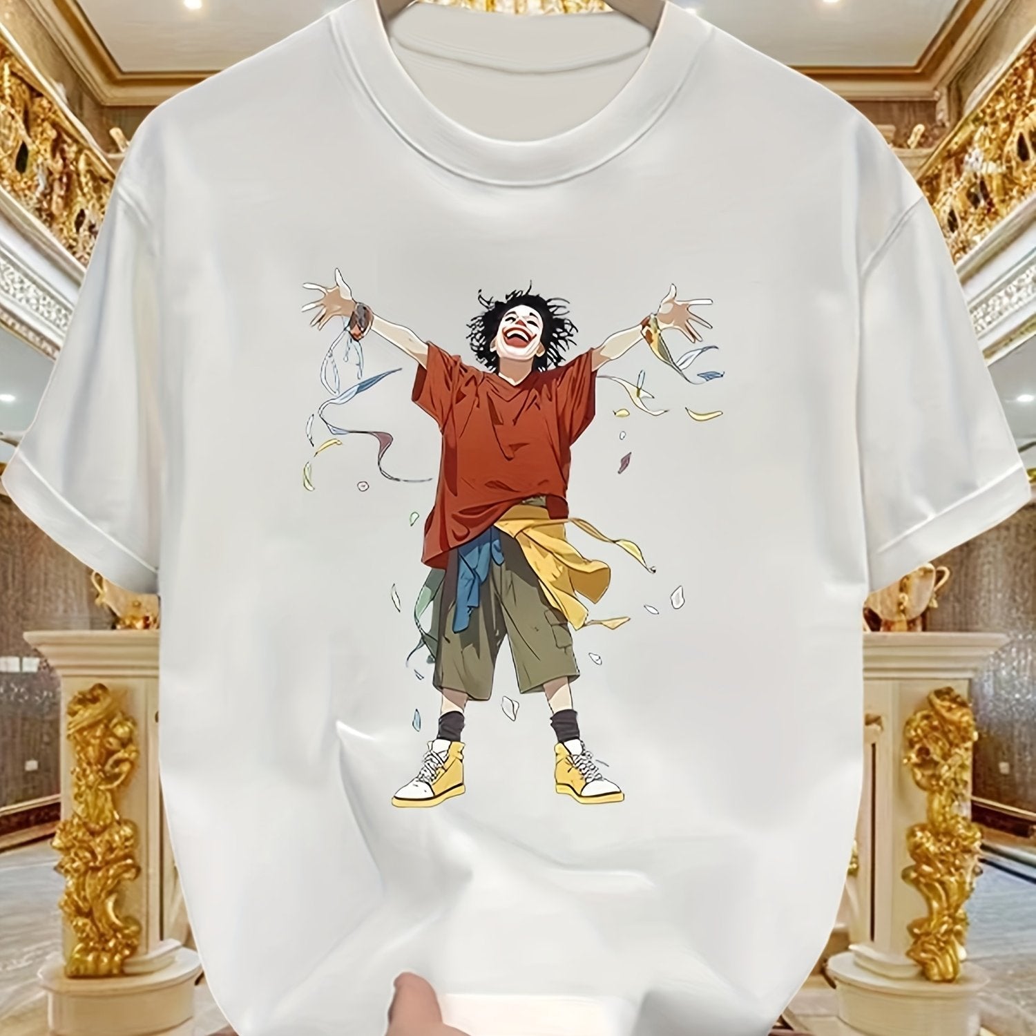 Oversized Cartoon Graphic Streetwear Tee – 100% Cotton