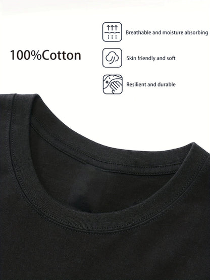 Men'S Cotton Short Sleeve T-Shirt with Headphones Graphic Print- Street Art Graffiti Music Design, Regular Fit Round Neck Summer Casual Tee for Commuting& Casual Attire, Streetwear Fashion, Urban Streetwear, Breathable Fabric