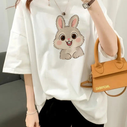 Women's Soft Everyday T-Shirt – White Loose Fit Casual Top