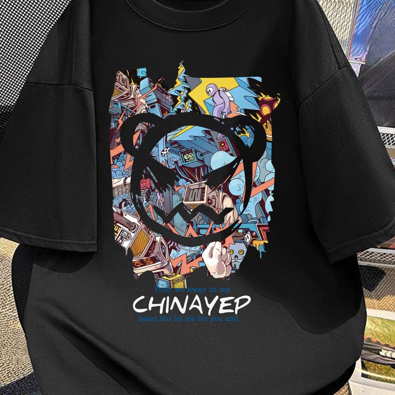 Men's Graffiti Style T-Shirt – 100% Cotton, Regular Fit Summer Streetwear