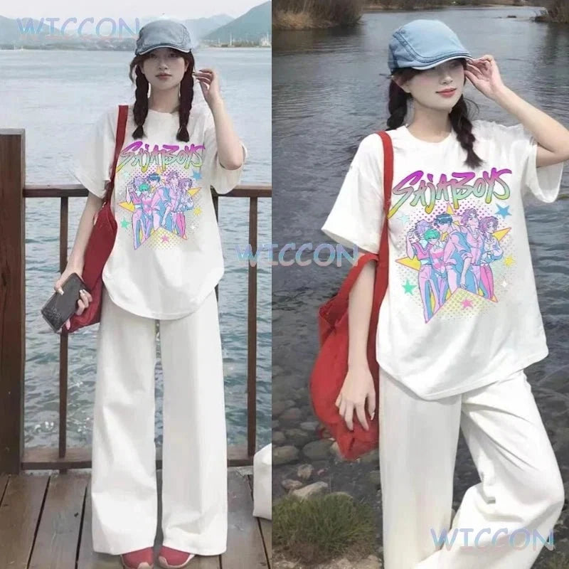 Anime K-Pop Oversized T-Shirt – Unisex Vintage