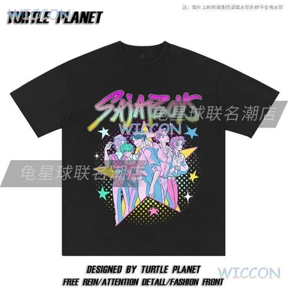 Anime K-Pop Oversized T-Shirt – Unisex Vintage