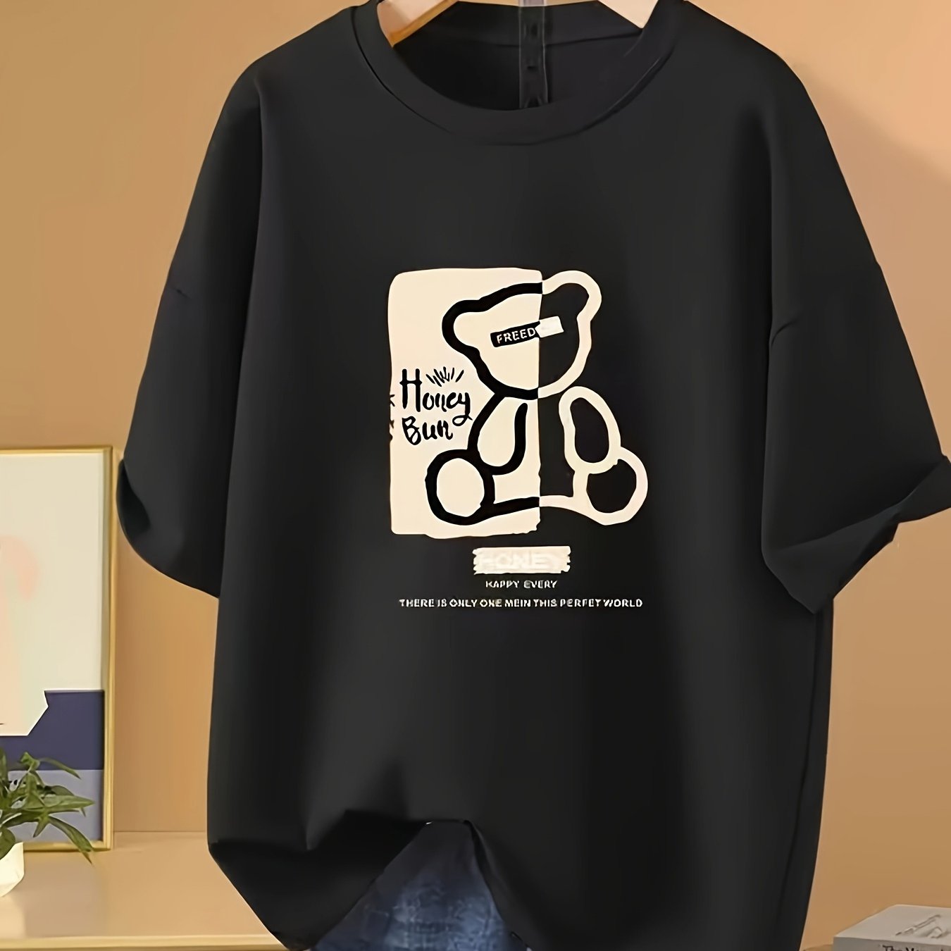 Women's & Teens' Cute Bear Graphic T-Shirt – Playful Honey Bear Print