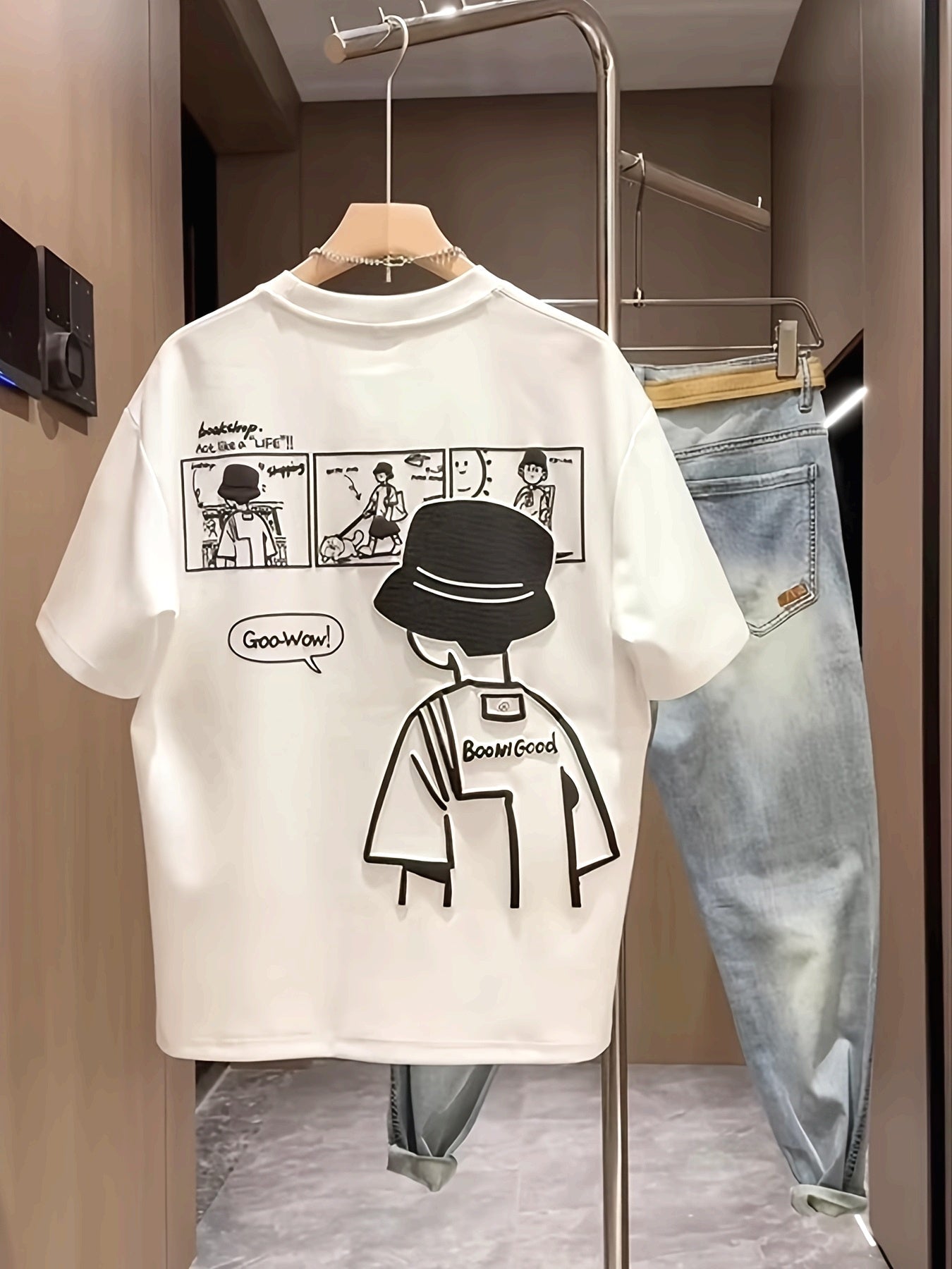 Breathable Tee with Humorous Serenading Squirrels