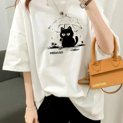 Women's Oversized Cotton T-Shirt – Loose Fit Casual Tee