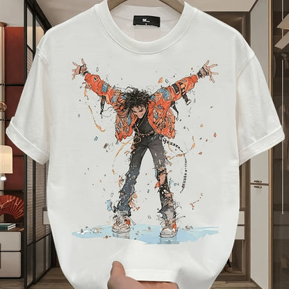 Men's Cotton Skateboard Graphic T-Shirt – Casual Summer Streetwear
