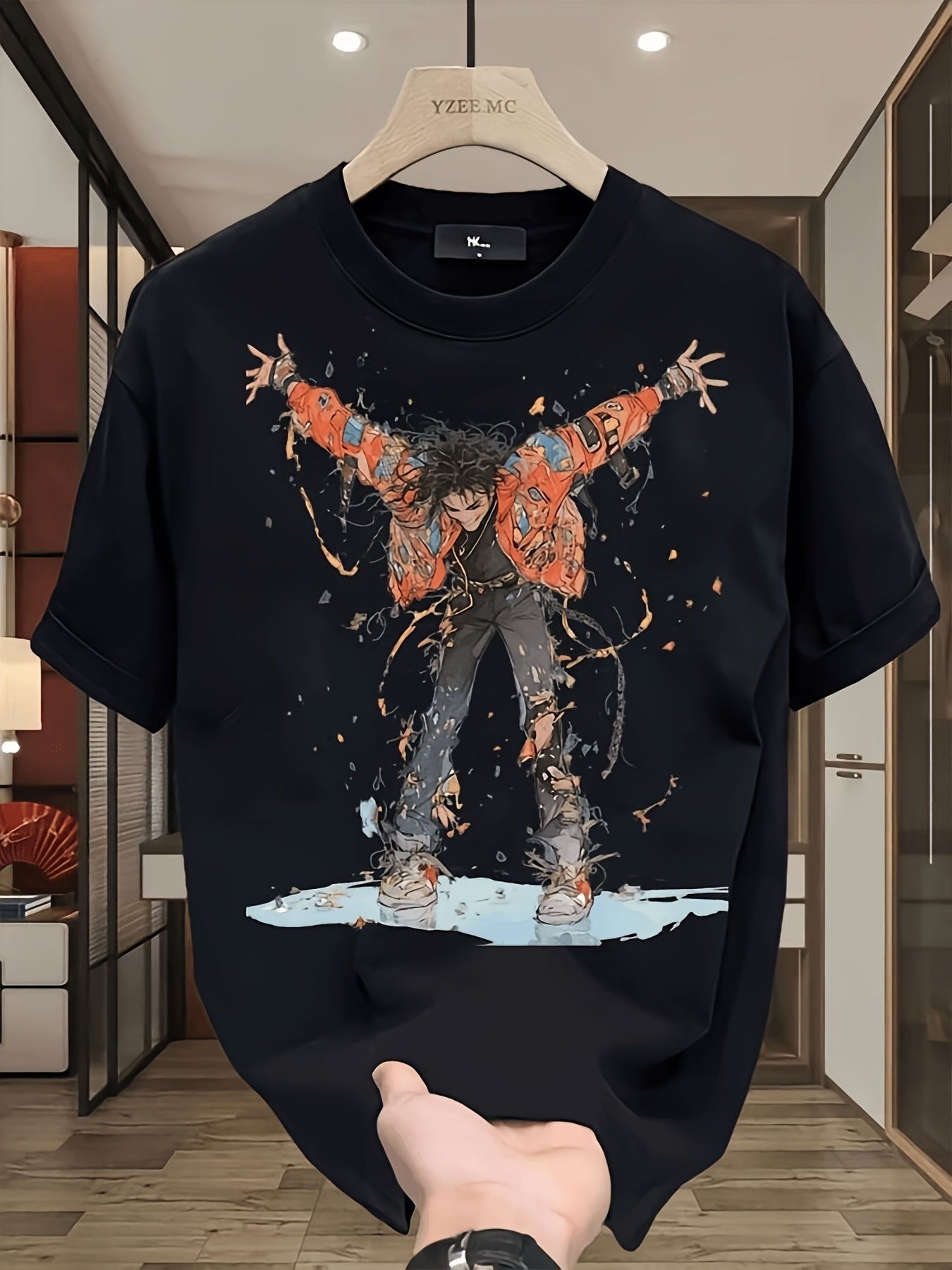 Men's Cotton Skateboard Graphic T-Shirt – Casual Summer Streetwear