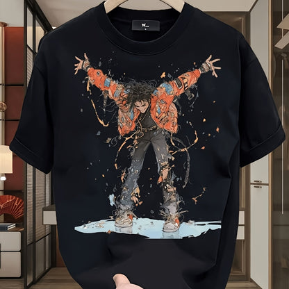 Men's Cotton Skateboard Graphic T-Shirt – Casual Summer Streetwear