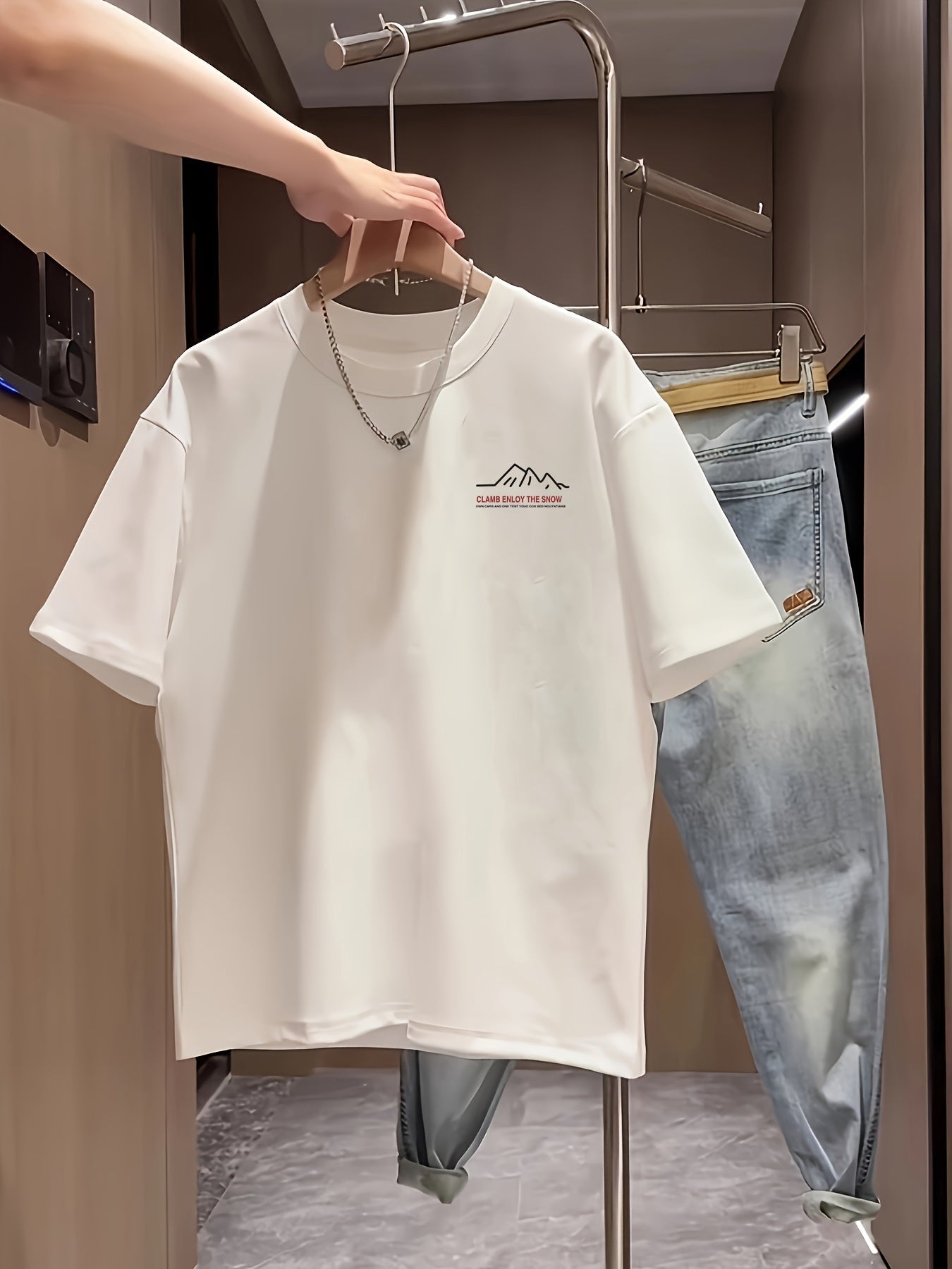 Men's 100% Cotton Printed Round Neck T-Shirt – Summer Casual