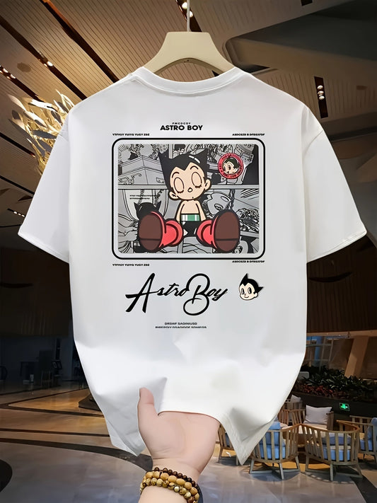Men's Anime Graphic T-Shirt – Heavyweight Cotton, Loose Fit
