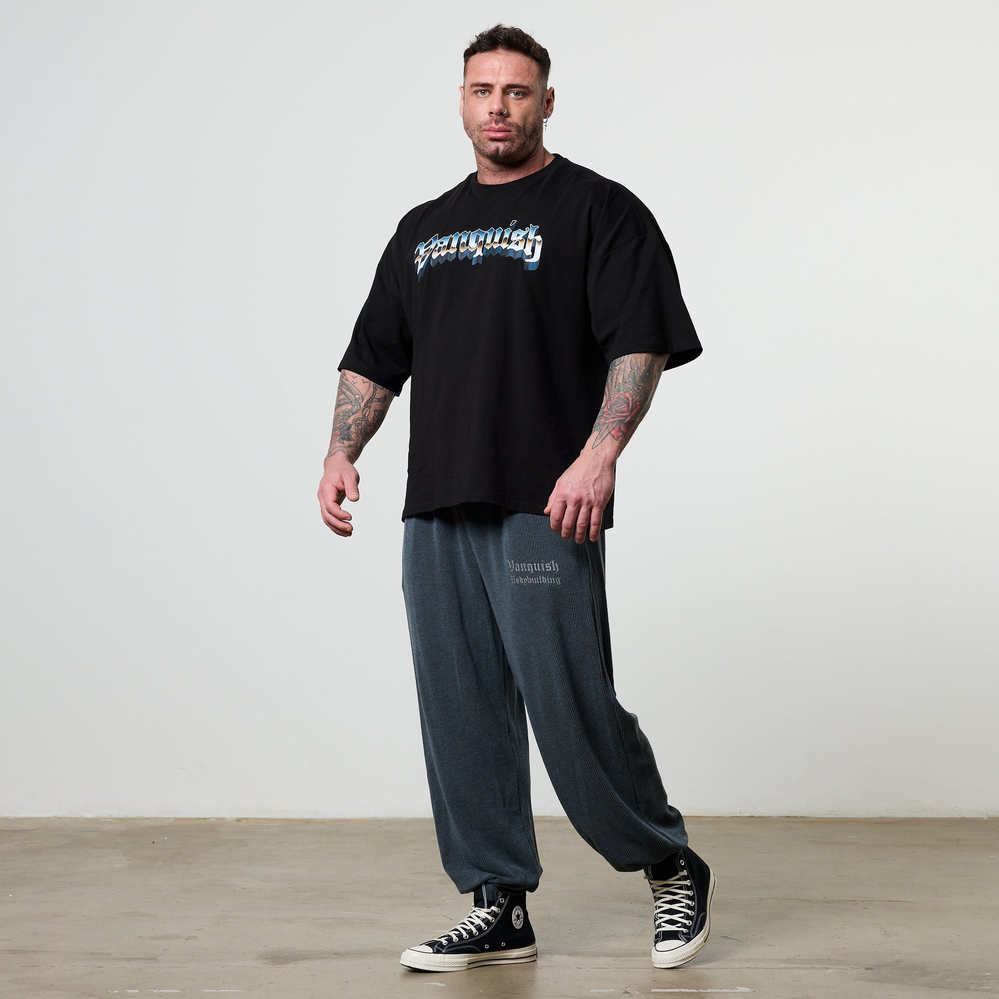 Vanquish Olympus Black Poseidon Oversized Boxy T Shirt