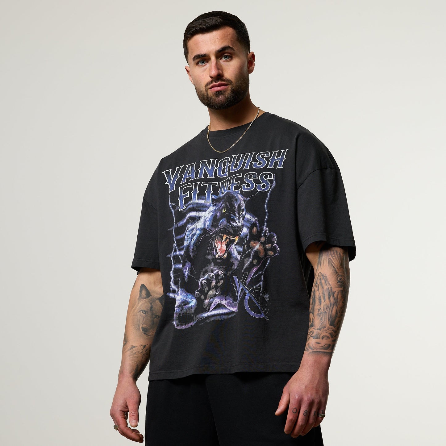 Vanquish Obsidian Black Panther Oversized Boxy T Shirt
