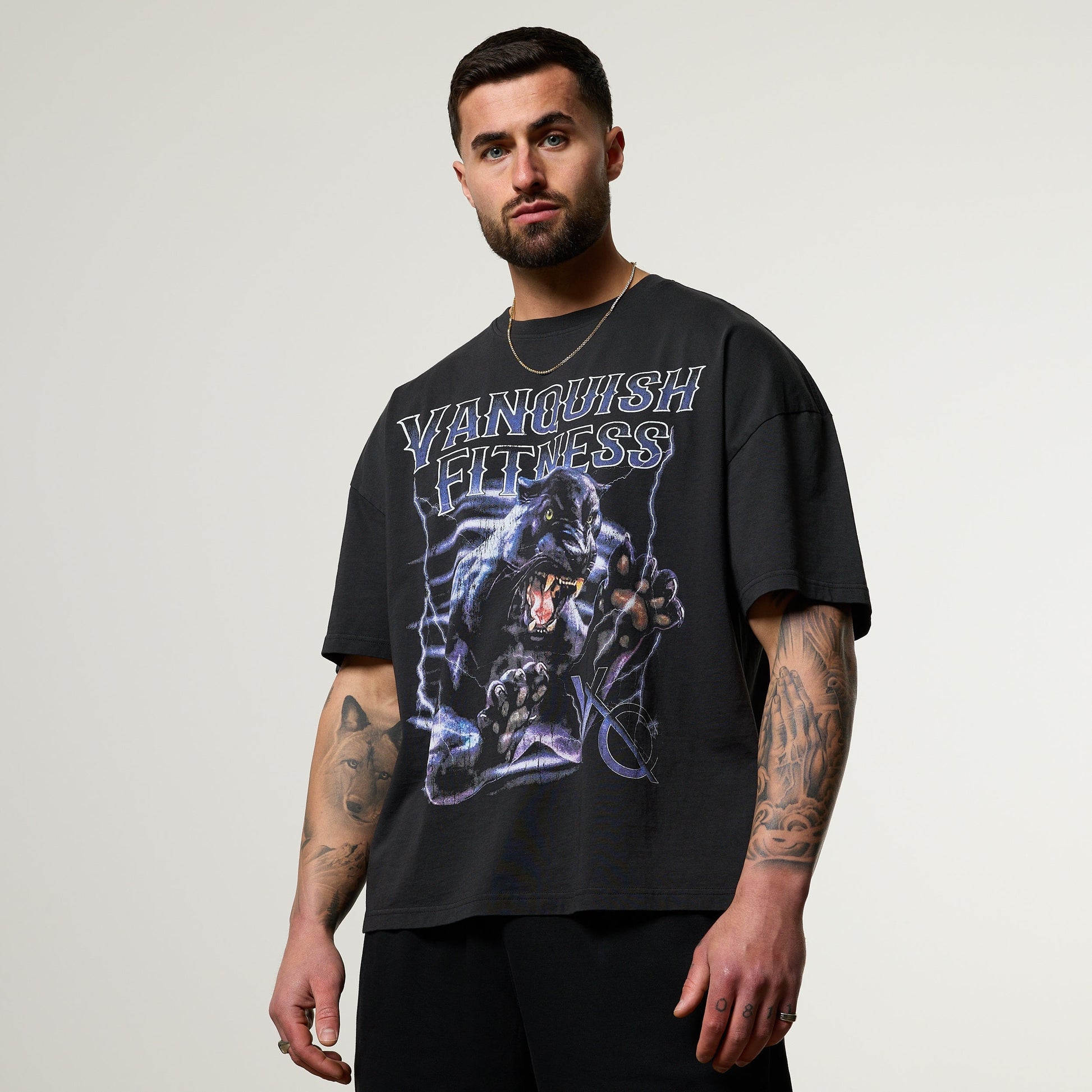 Vanquish Obsidian Black Panther Oversized Boxy T Shirt
